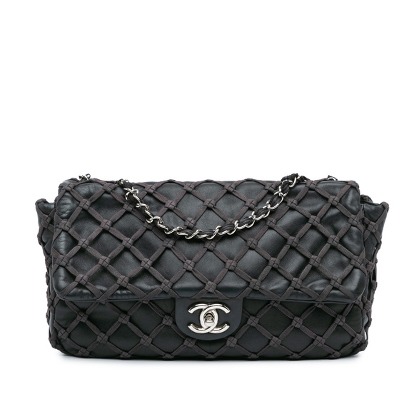 Chanel Handbags - Pre-Loved Chanel Jumbo Calfskin Canebiers Net Flap